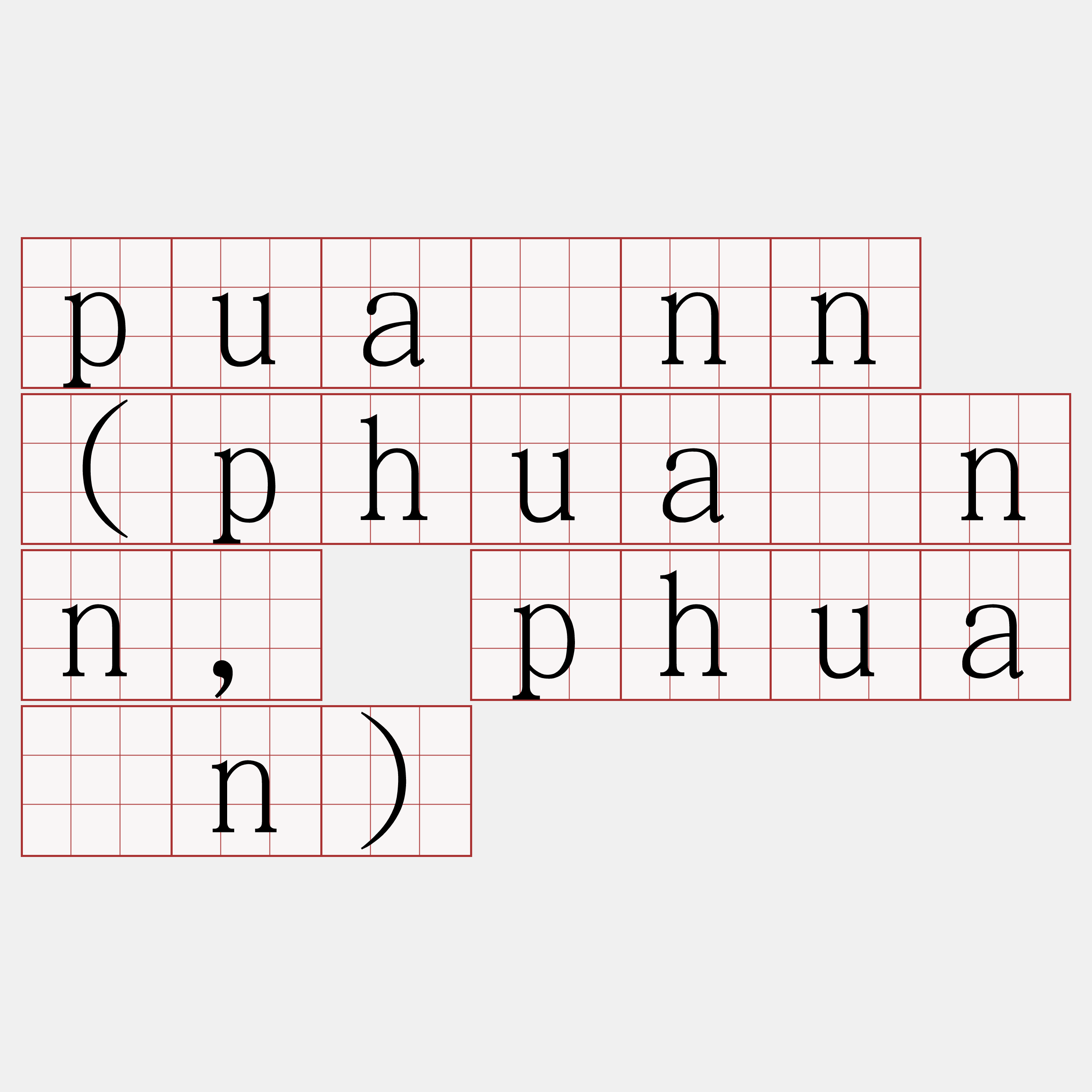 puānn (phuānn, phuān)